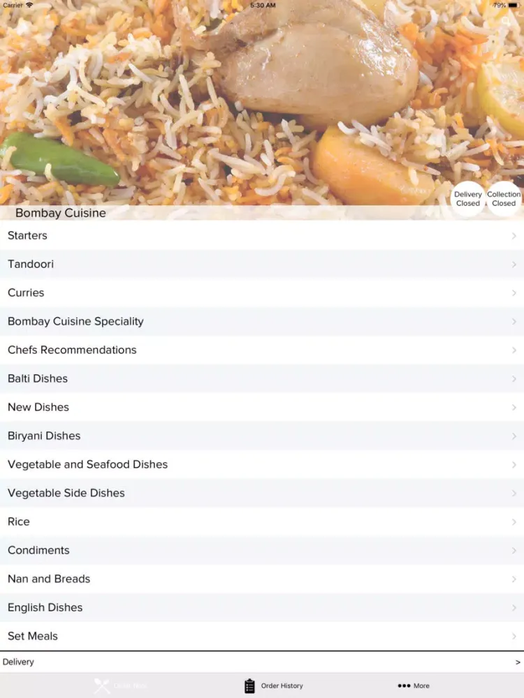 Zrzuty ekranu Bombay Cuisine iPad 