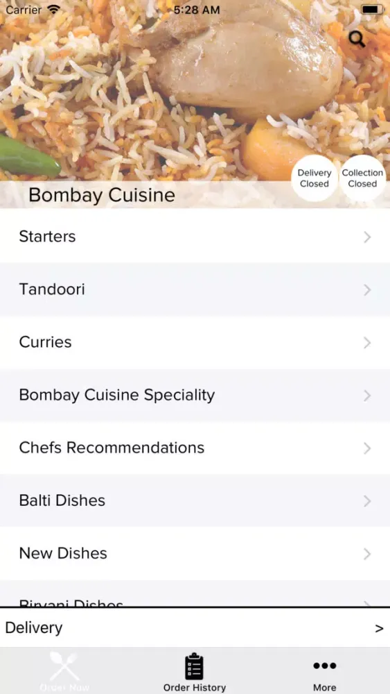 Zrzuty ekranu Bombay Cuisine