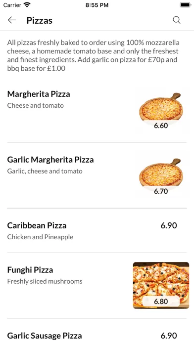 Captures d'écran de Caesars Pizza Middleton