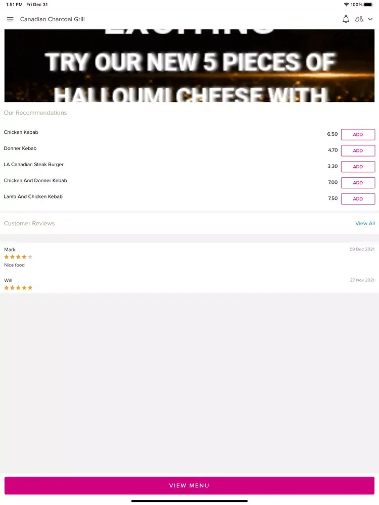 Canadian Charcoal Grill iPad  Ekran Görüntüleri