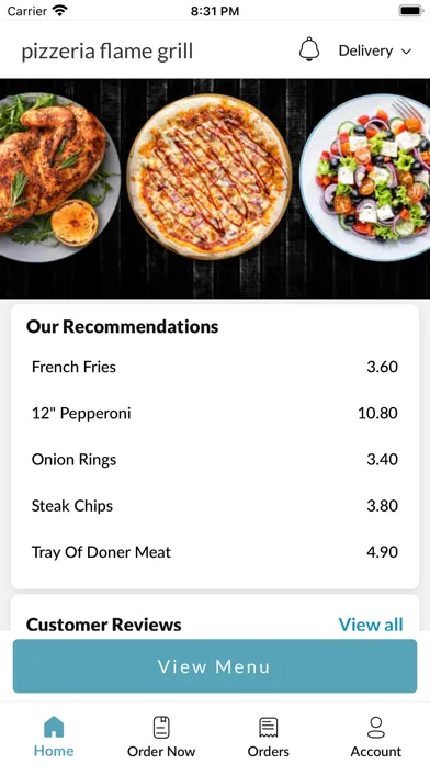 Pizzeria Flame Grill स्क्रीनशॉट