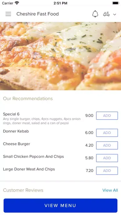 Tangkapan skrin Cheshire Fast Food