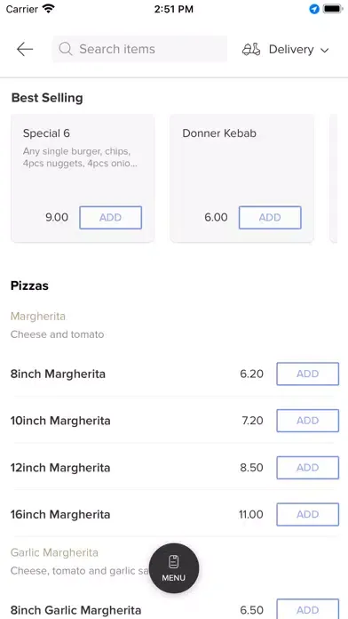 Tangkapan skrin Cheshire Fast Food