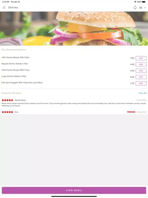 Chilli Hut iPad  سکرین شاٹس