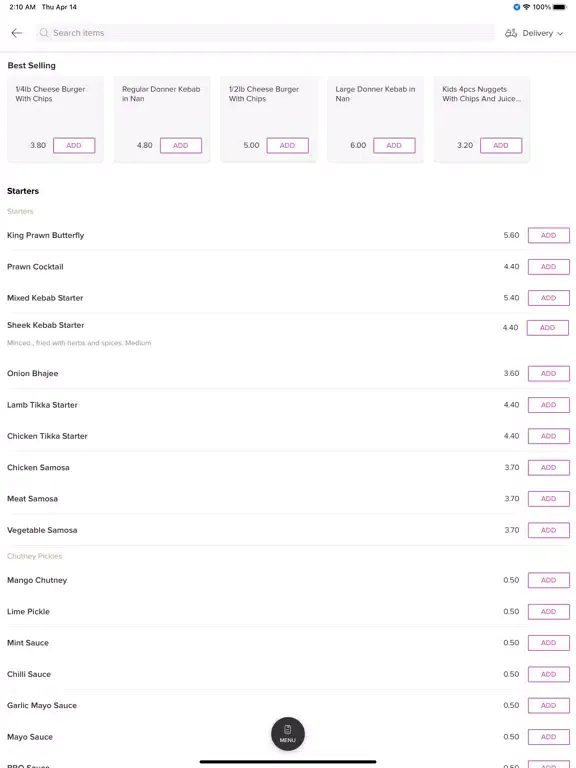 Chilli Hut iPad  سکرین شاٹس