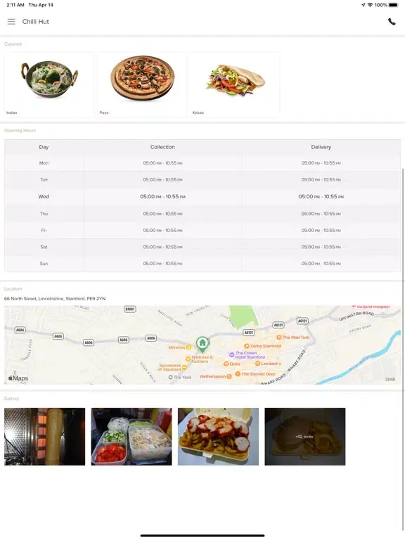 Chilli Hut iPad  سکرین شاٹس
