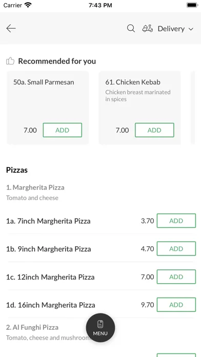 Captures d'écran de Didos Italian Pizzeria