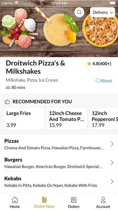 Droitwich Pizza's & Milkshakes應用截圖