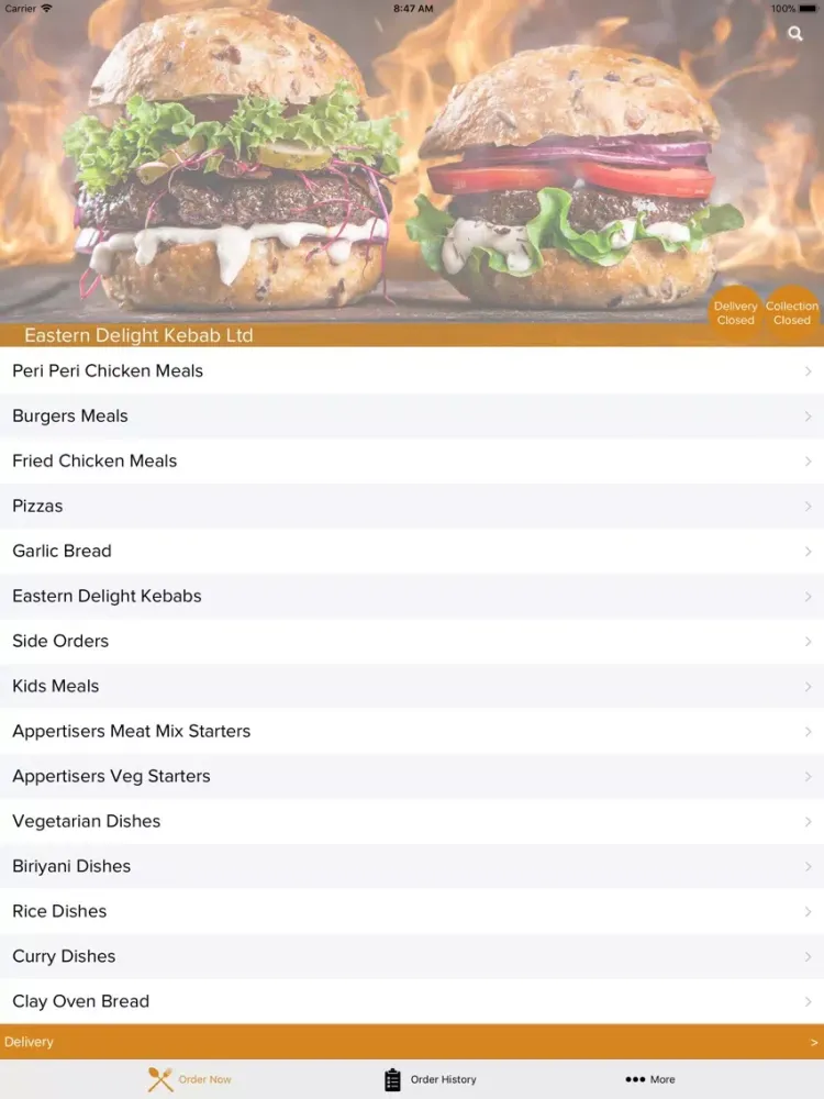 Tangkapan skrin Eastern Delight Kebab Ltd iPad 