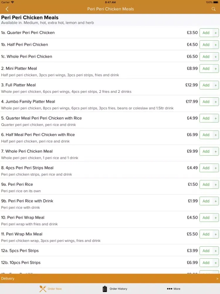 Tangkapan skrin Eastern Delight Kebab Ltd iPad 