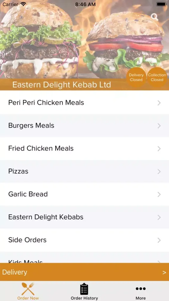 Tangkapan skrin Eastern Delight Kebab Ltd