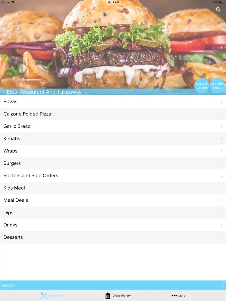 Efes Restaurant and Takeaway iPad  스크린샷