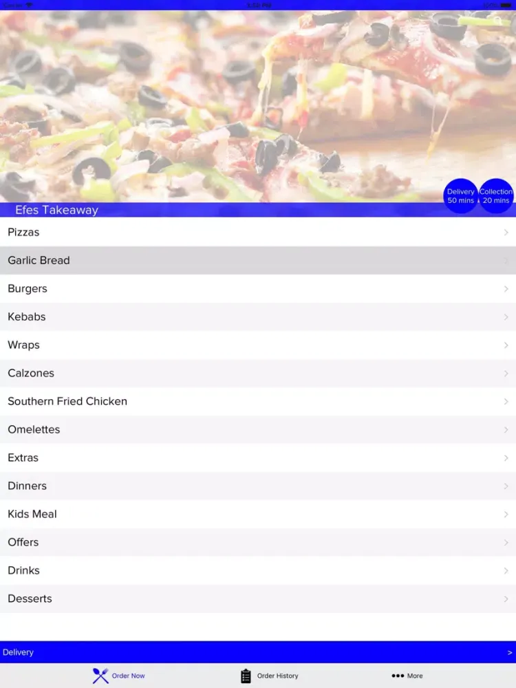 Efes Takeaway iPad  سکرین شاٹس