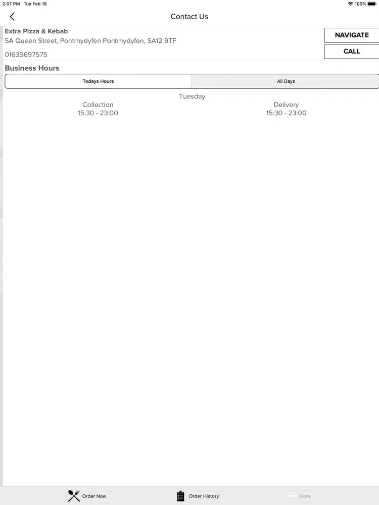 ภาพหน้าจอของ Extra Pizza & Kebab-SA12 9TF iPad 