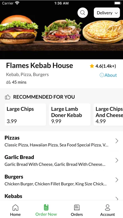 Flames Kebab House स्क्रीनशॉट