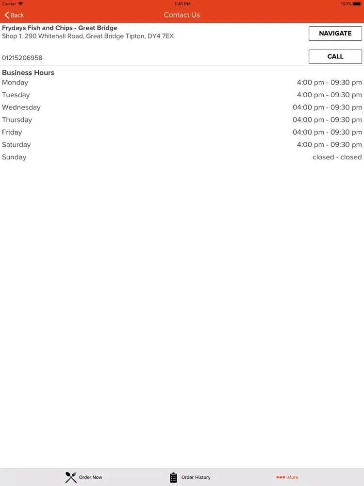 Capturas de pantalla de Frydays Fish and Chips iPad 