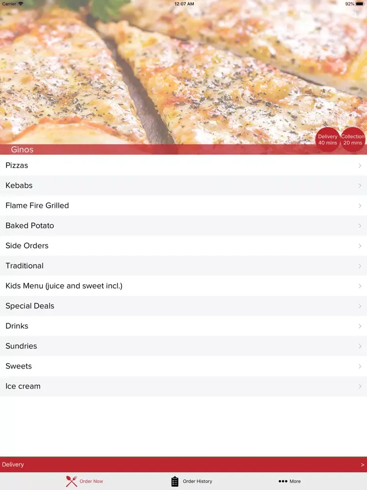 Ginos Edinburgh iPad 应用截图
