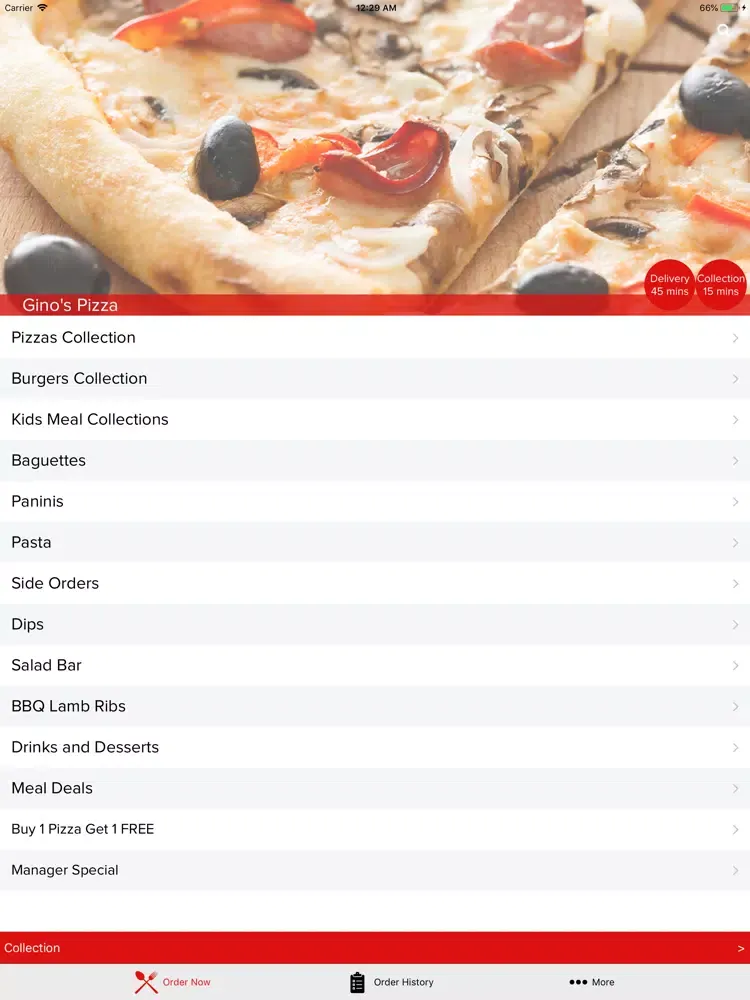 Ginos Pizza Cradley Heath iPad  スクリーンショット