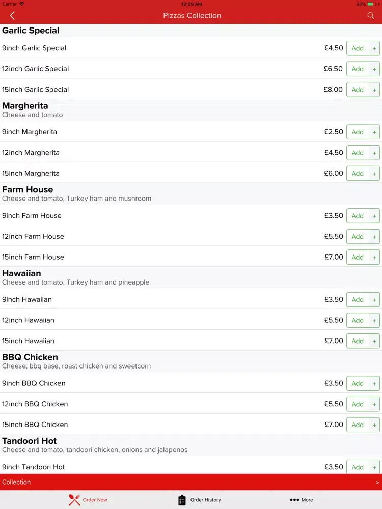 Ginos Pizza Cradley Heath iPad  スクリーンショット