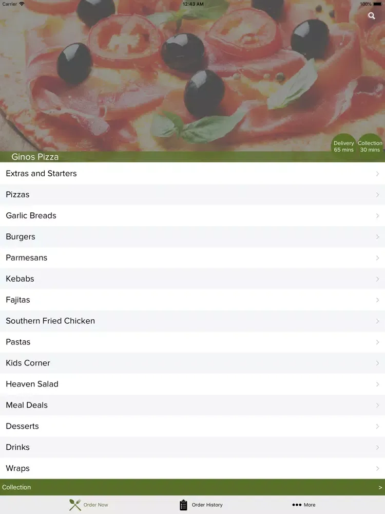 Capturas de pantalla de Ginos Pizza Whitby iPad 