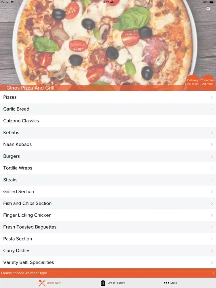 Capturas de pantalla de Ginos Pizza And Grill Bradford iPad 