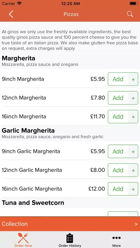 Capturas de pantalla de Ginos Pizza And Grill Bradford