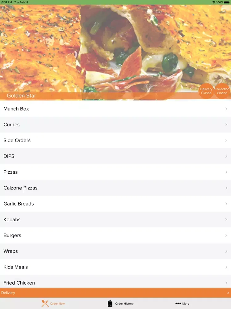 Tangkapan layar Golden Star Fleetwood. iPad 