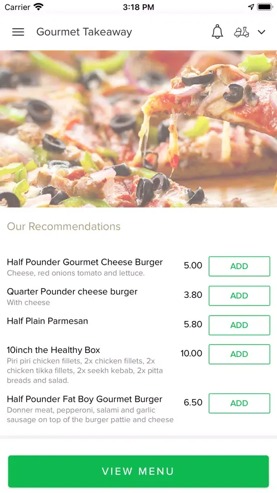 Gourmet Takeaway Screenshots