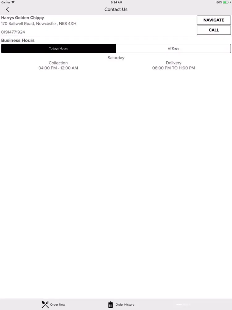 Harrys Golden Chippy NE8 iPad 应用截图