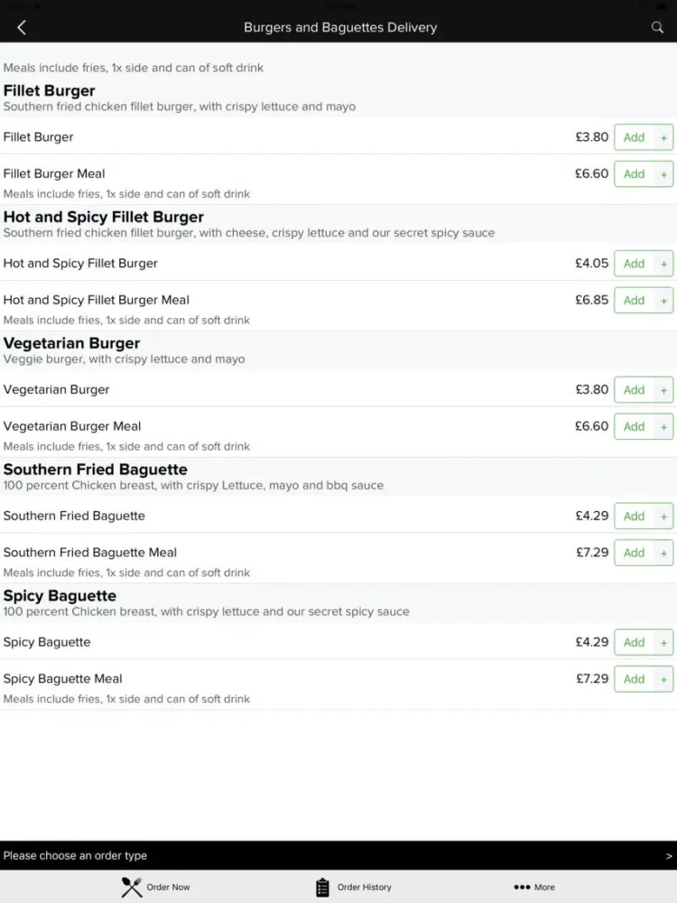 Zrzuty ekranu Huckleberry Chicken Southgate iPad 