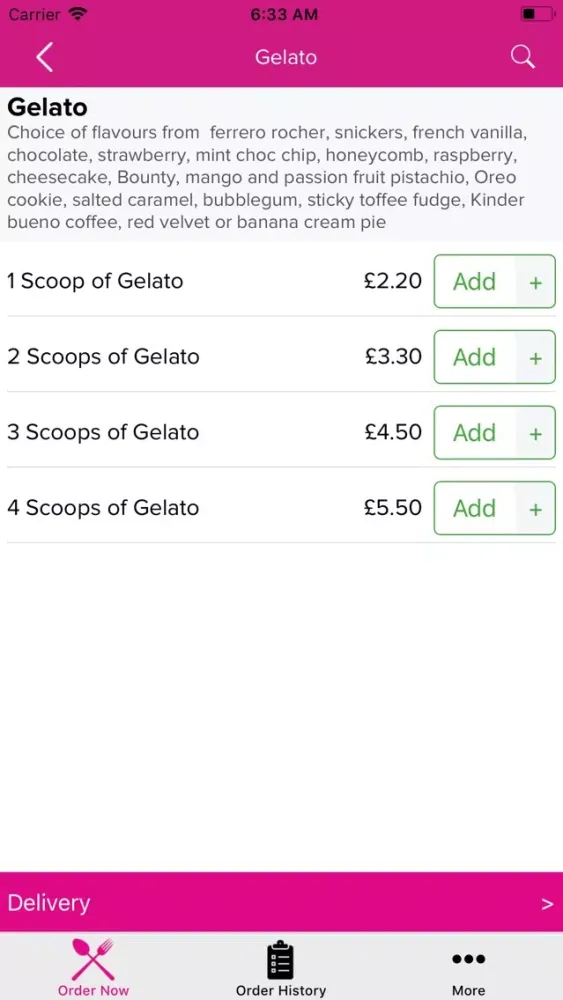 Captures d'écran de Ice Scoop Gelato Harrogate