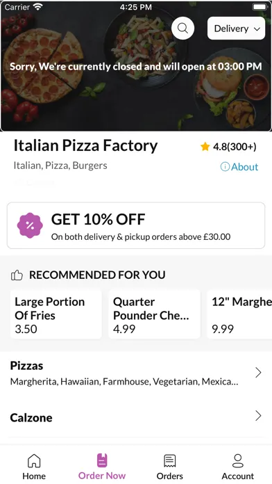 Tangkapan skrin Italian Pizza Factory Hall Gre
