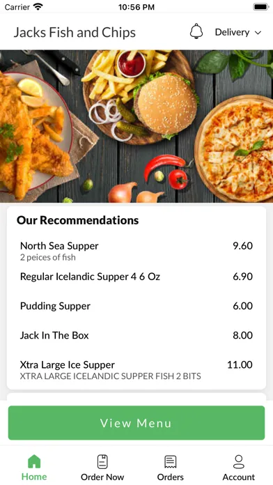 Tangkapan layar Jacks Fish and Chips