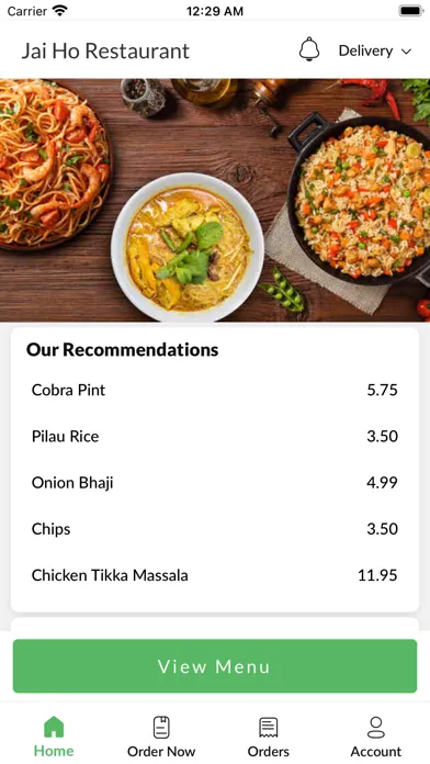 Jai Ho Restaurant应用截图