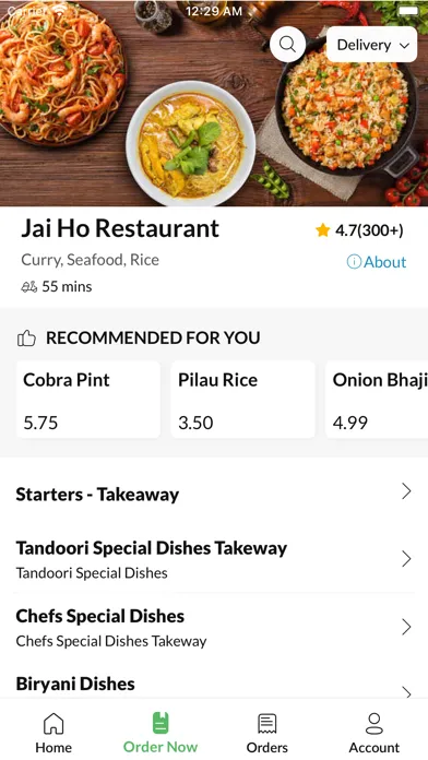 Jai Ho Restaurant应用截图