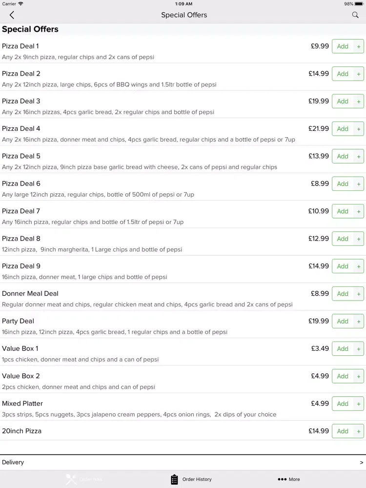 Jamal Fish Bar iPad  Ekran Görüntüleri