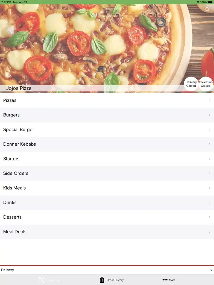 Jojos Pizza-Hodge Hill iPad  Screenshots