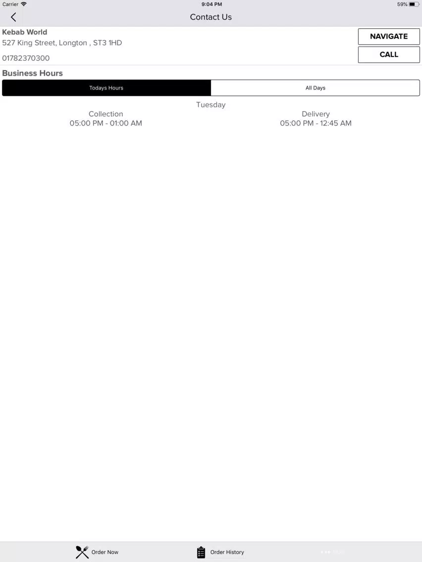 Kebab World Longton iPad  Screenshots