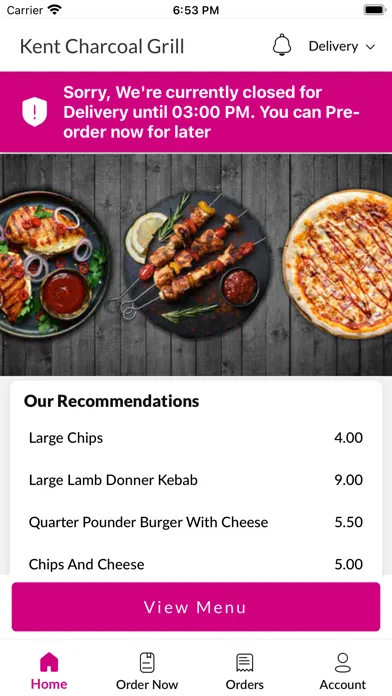 Kent Charcoal Grill سکرین شاٹس