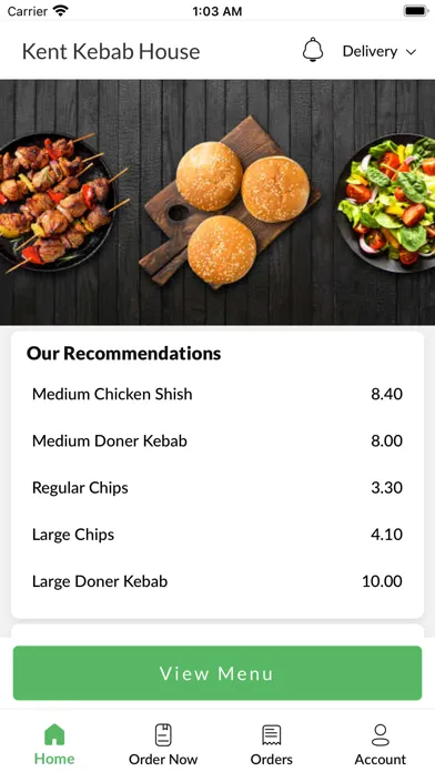 Capturas de tela do Kent Kebab House