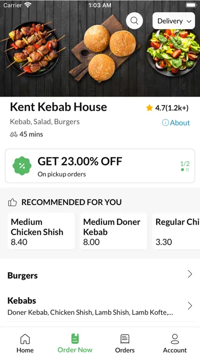 Capturas de tela do Kent Kebab House