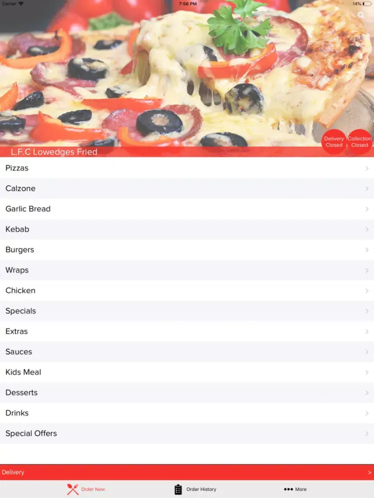 Ảnh chụp màn hình của LFC Lowedges Fried iPad 