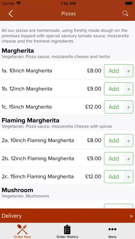 La Pizzeria Bridlington 스크린샷