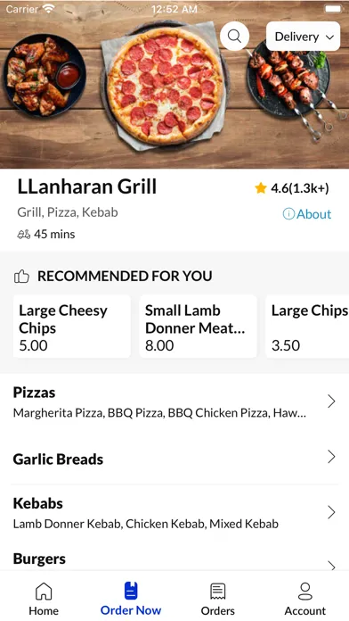 Tangkapan skrin LLanharan Grill