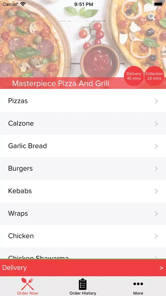 Capturas de pantalla de Masterpiece Pizza & Grill
