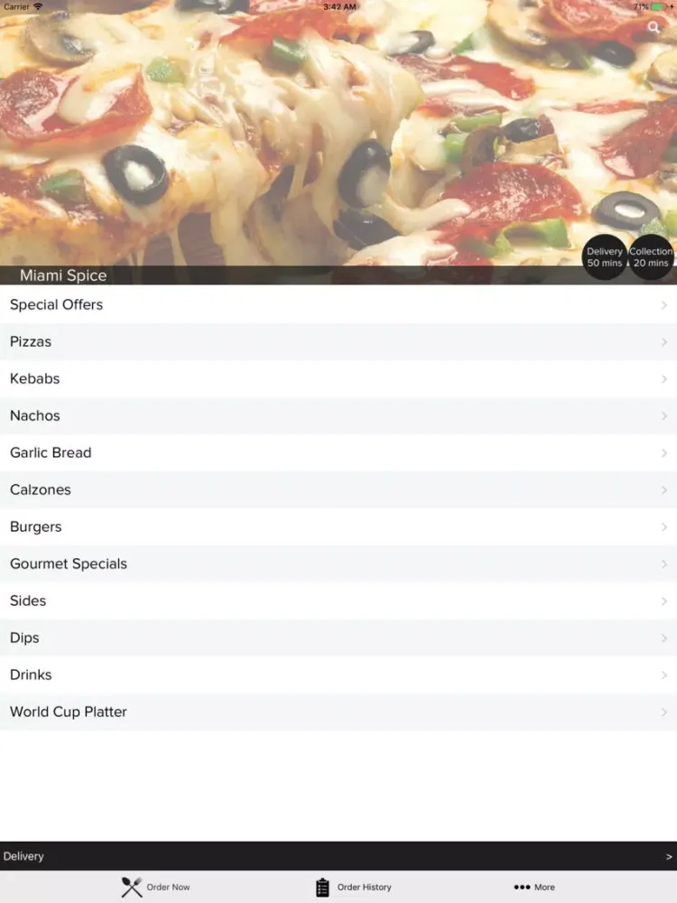 Tangkapan skrin Miami Spice iPad 