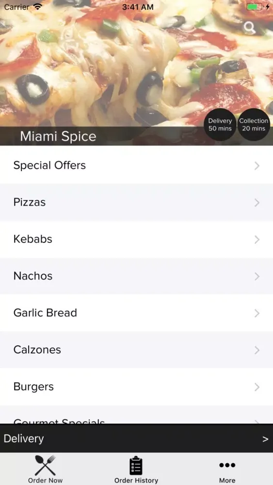Tangkapan skrin Miami Spice