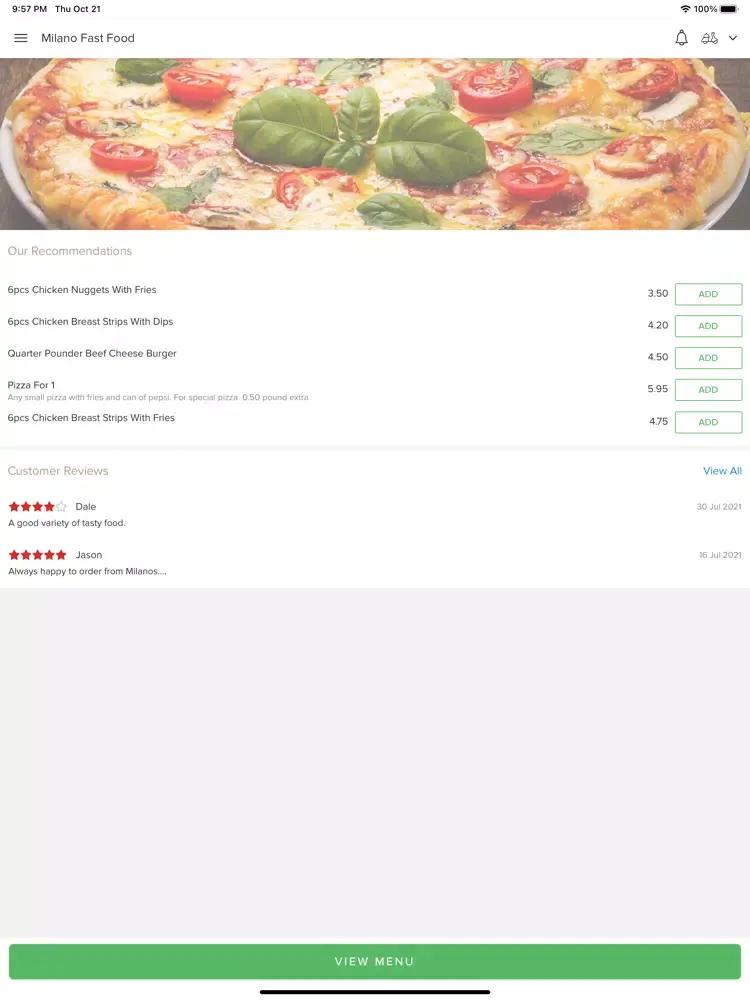 صور Milano Fast Food iPad 