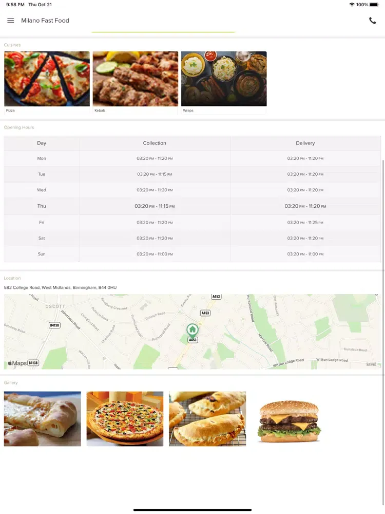 صور Milano Fast Food iPad 