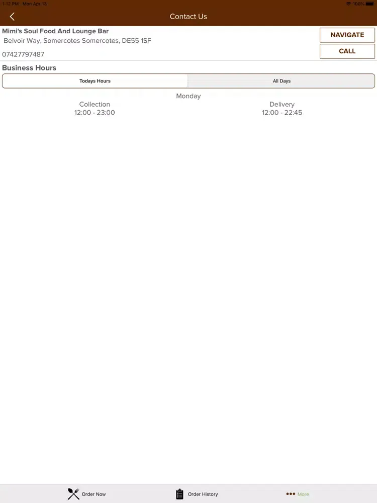 Mimi's Soul Food And LoungeBar iPad 应用截图